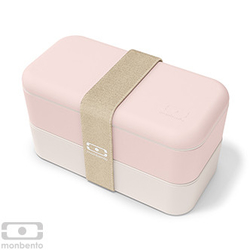 Monbento Original - ružovo-biely Bento box na jedlo